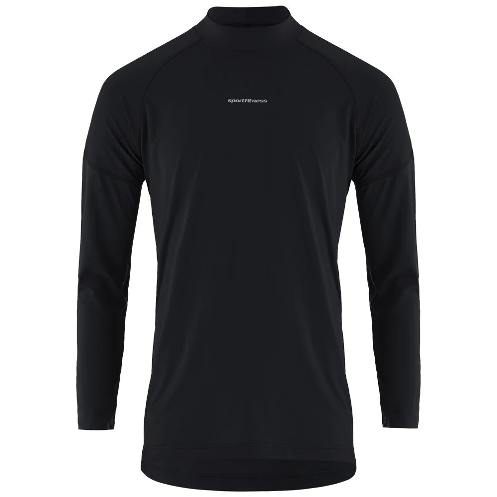 Camiseta Manga Larga Hombre Shelter Sportfitness Negro