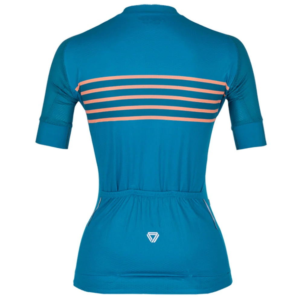Jersey Ciclismo GW Stripes M/C Mujer Azul