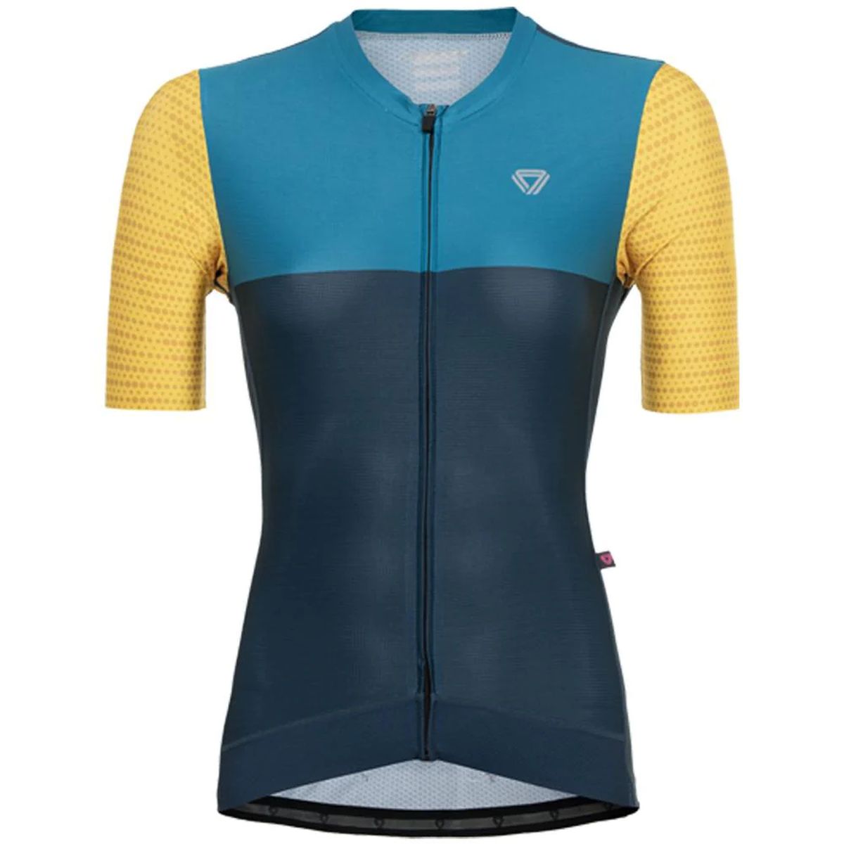 Jersey Ciclismo M/C Mujer GW Pro Entrance Azul Amarillo