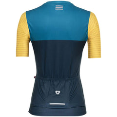 Jersey Ciclismo M/C Mujer GW Pro Entrance Azul Amarillo