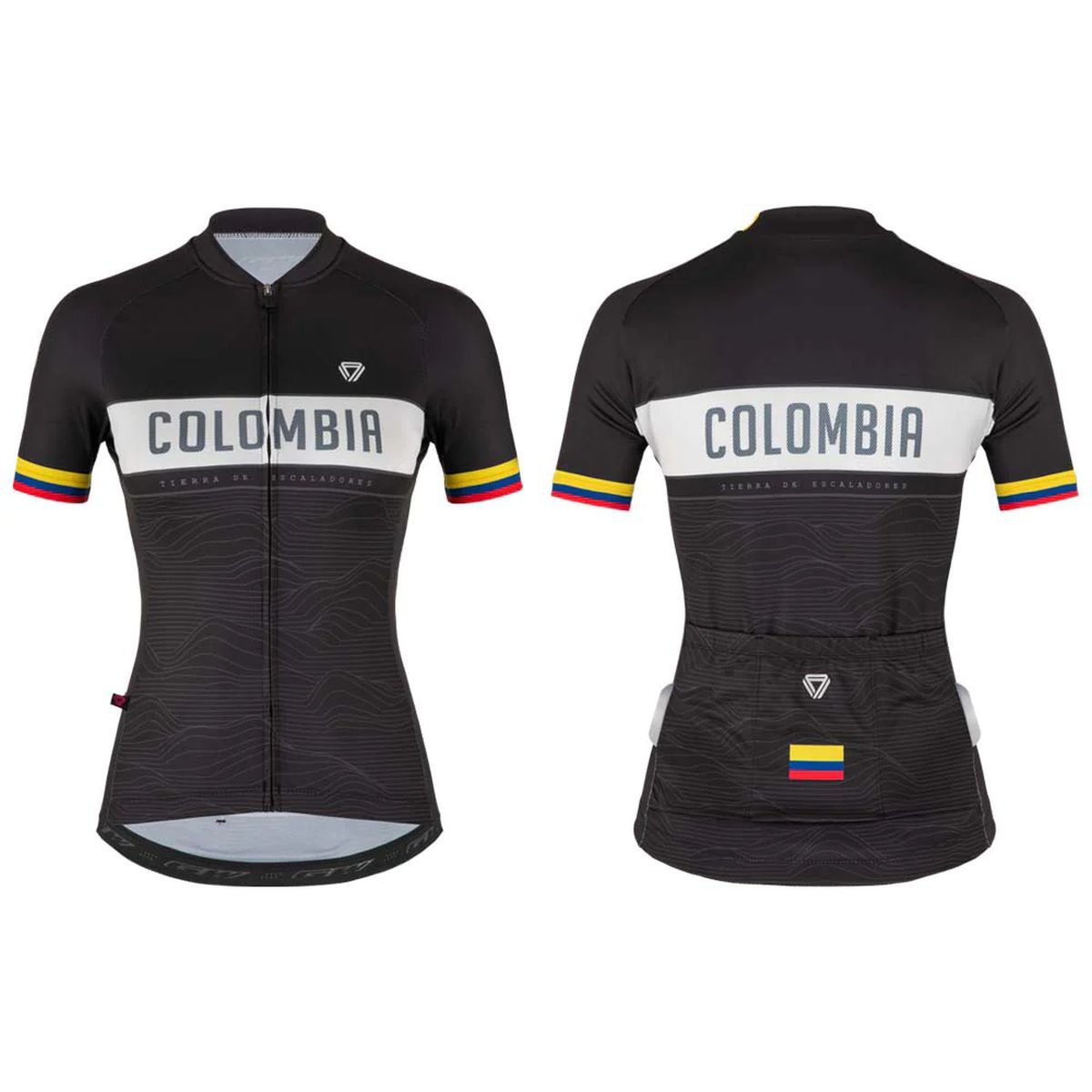 Jersey Ciclismo M/C Mujer GW Colombia Escaladores Negro