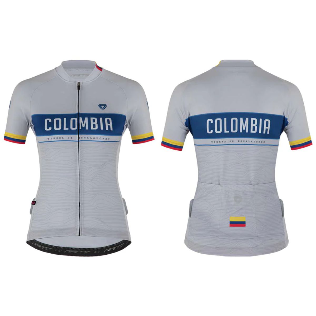 Jersey Ciclismo M/C Mujer GW Colombia Escaladores Gris