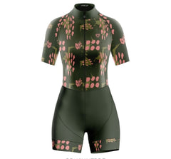 Enterizo de Ciclismo Mujer GW Living Verde