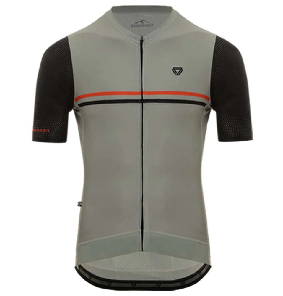 Jersey Ciclismo M/C Hombre GW Gris Cereza