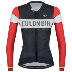Jersey Ciclismo M/L Mujer GW Colombia Endurance Negro Rojo