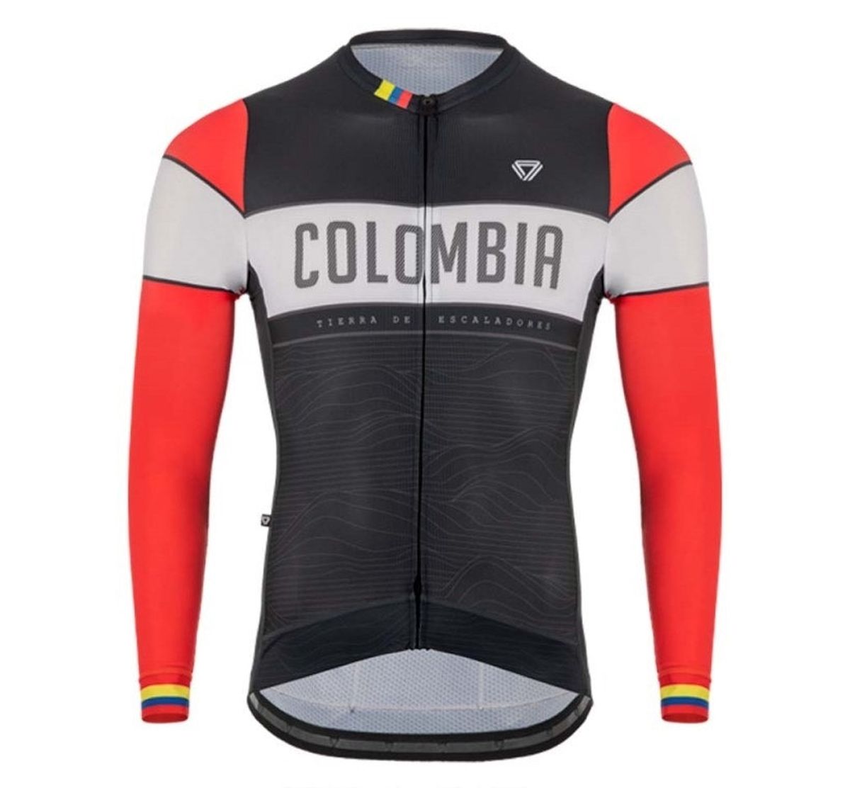 Jersey Ciclismo M/L Hombre GW Colombia Negro Rojo