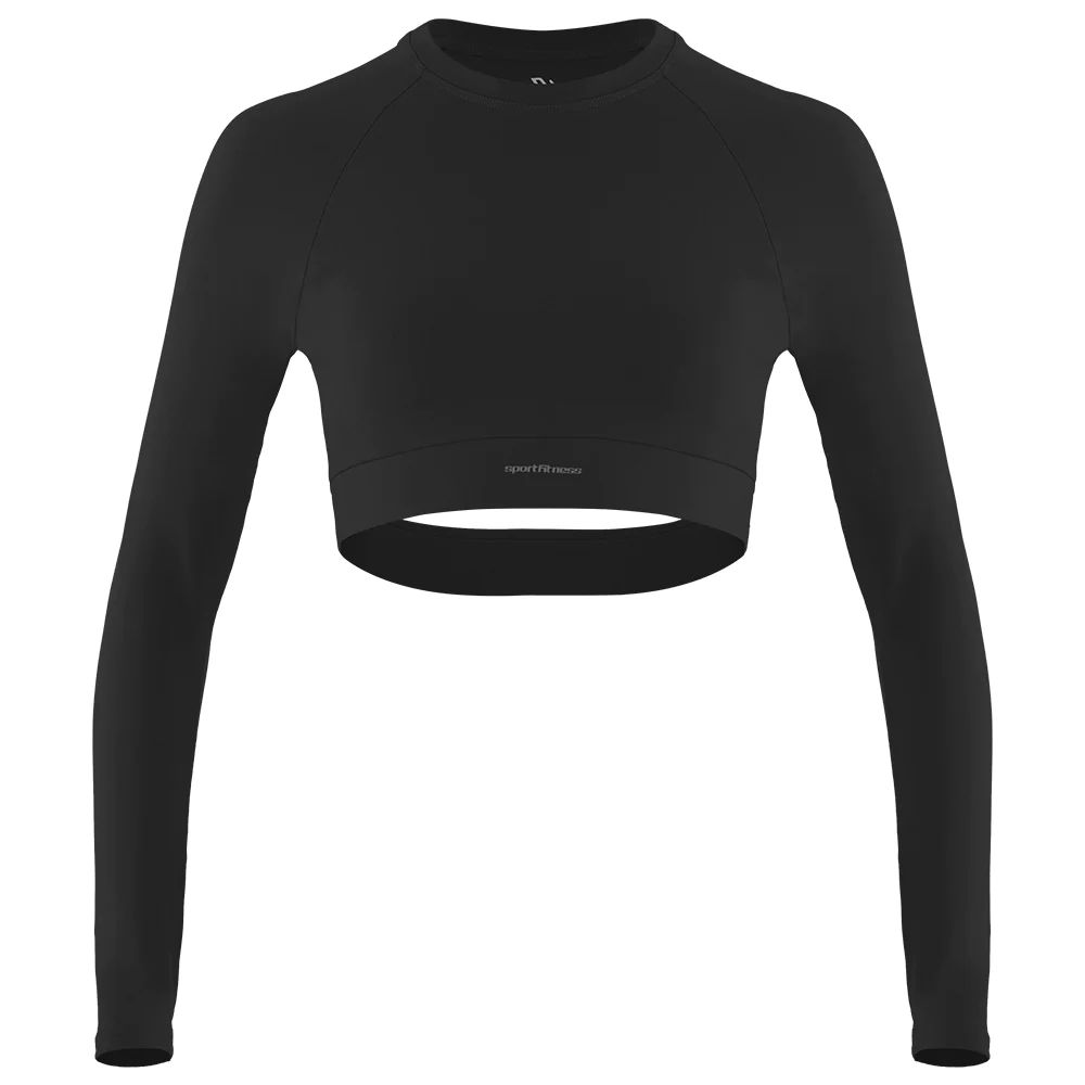 Top Manga Larga Mujer Snoop Sportfitness Negro