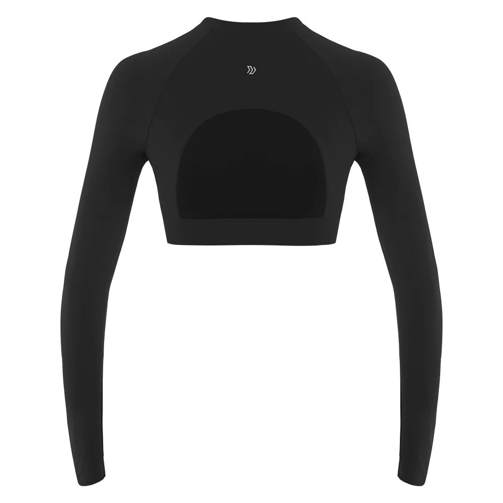 Top Manga Larga Mujer Snoop Sportfitness Negro