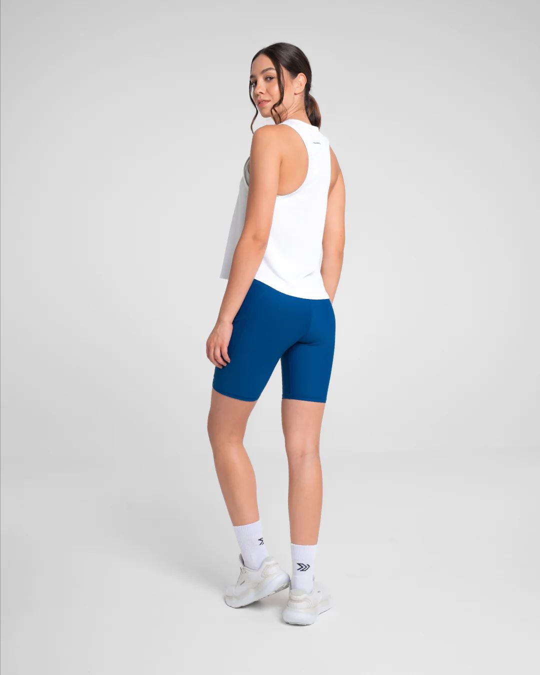 Camiseta Manga Sisa Mujer Hill Sportfitness Blanco