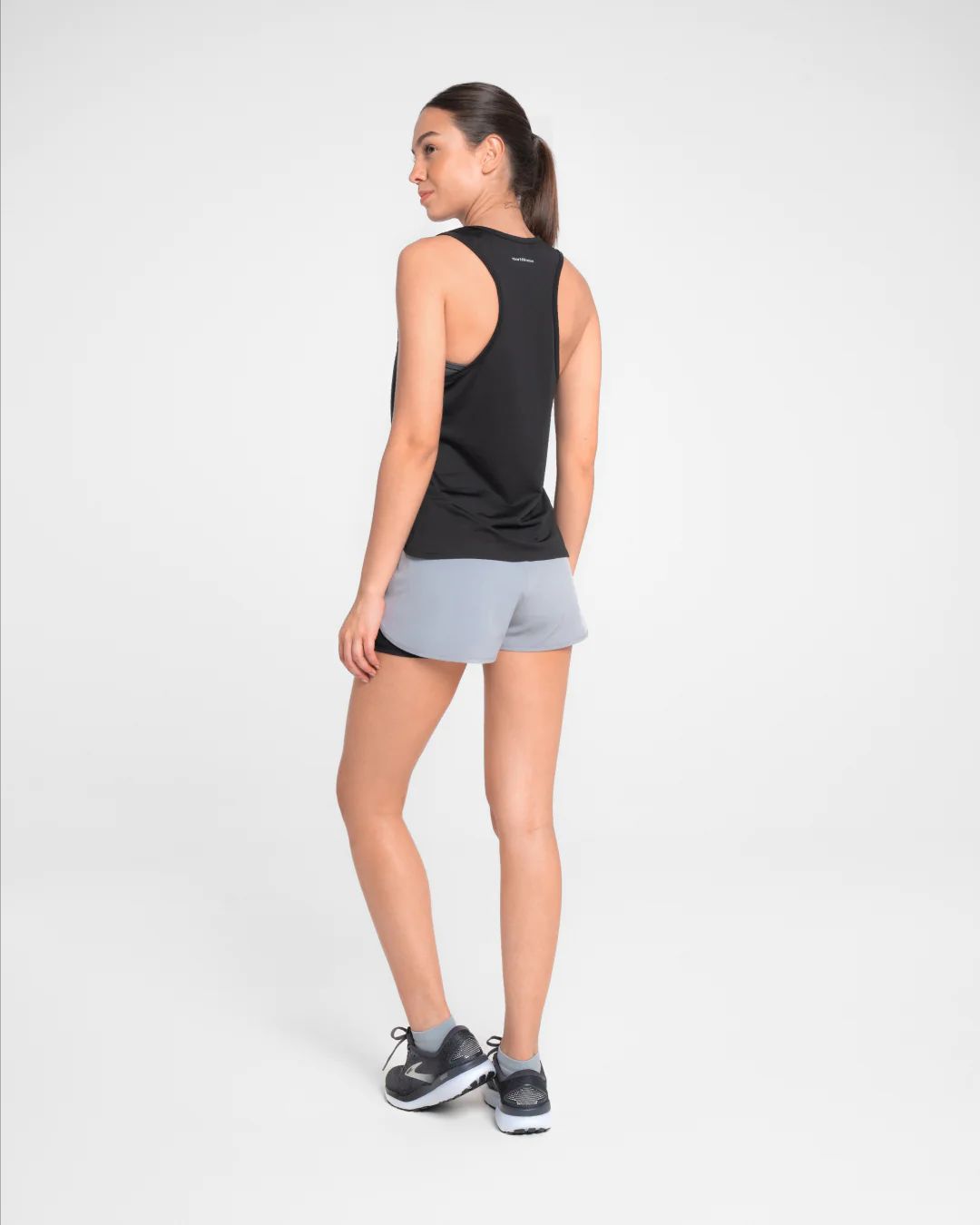 Camiseta Manga Sisa Mujer Hill Sportfitness Negro