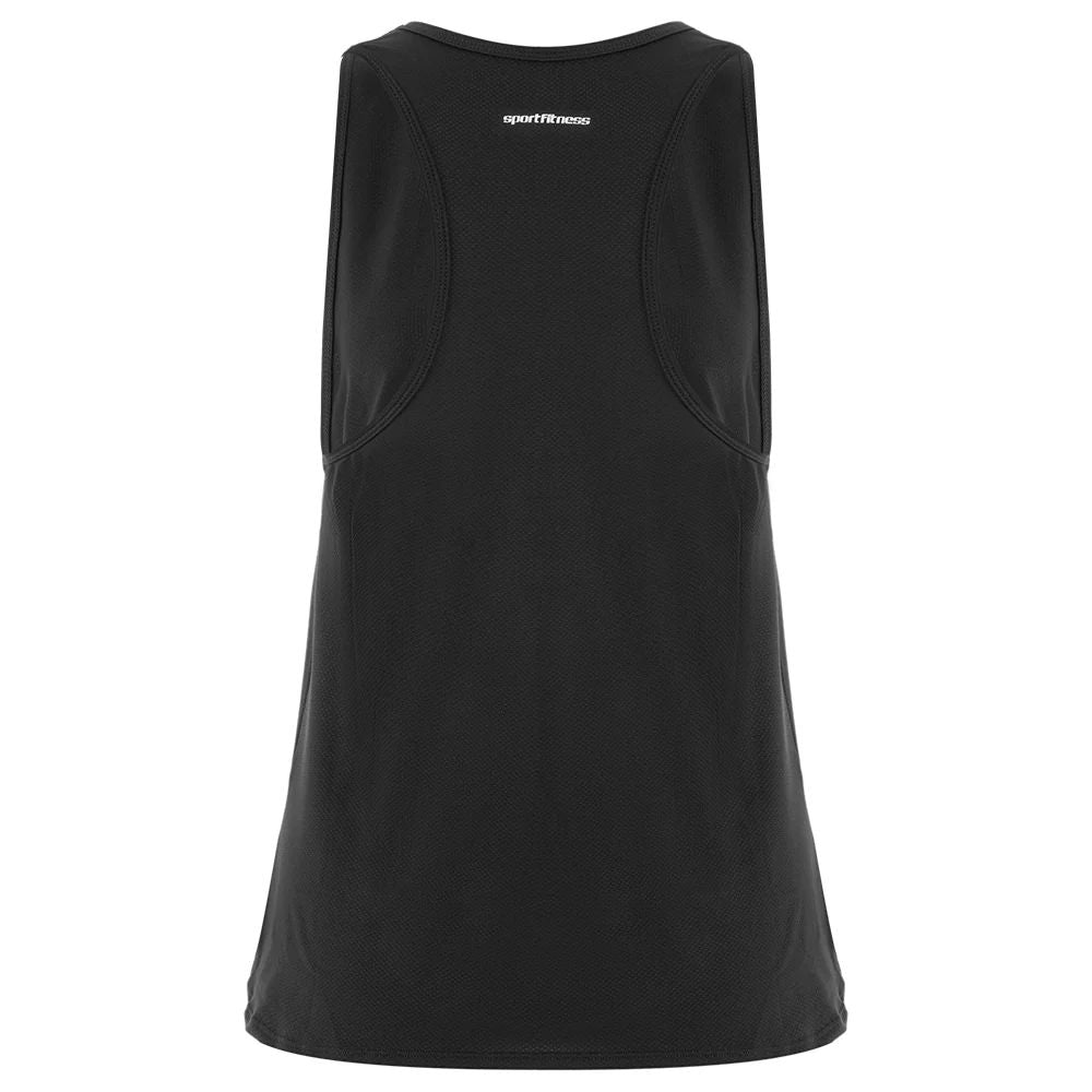 Camiseta Manga Sisa Mujer Hill Sportfitness Negro