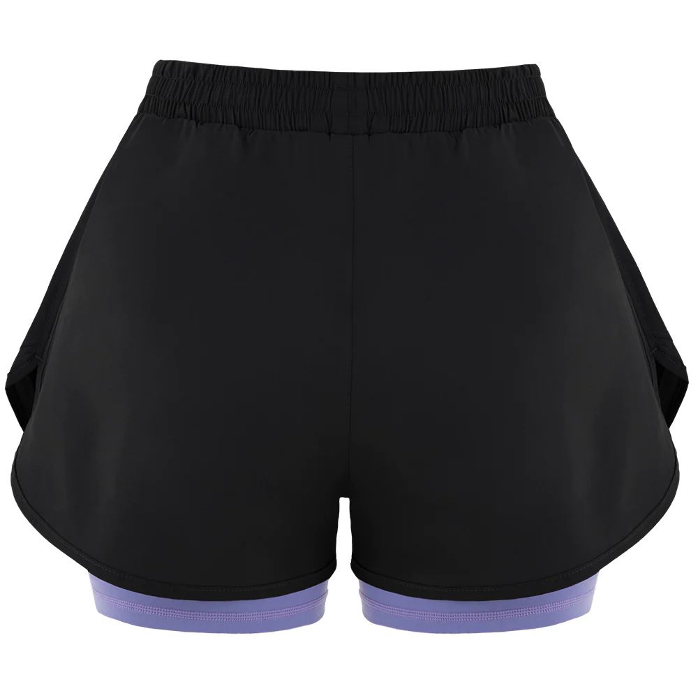 Short Corto Mujer Cute Sportfitness Negro/Lila