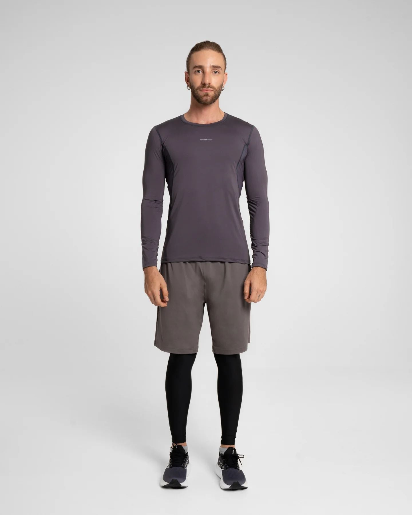 Camiseta Manga Larga Hombre Summit Sportfitness Gris