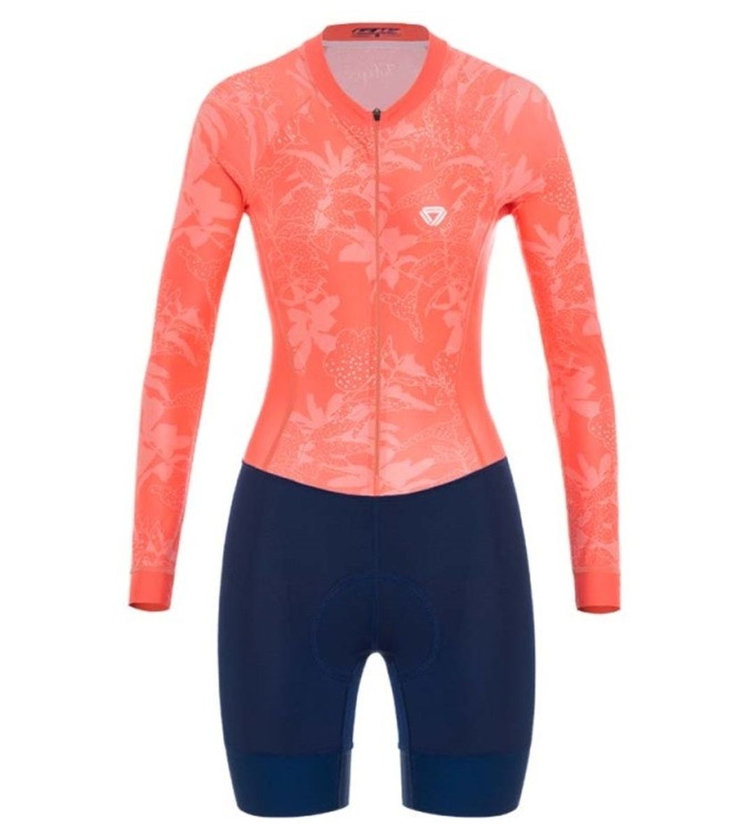 Enterizo de Ciclismo Mujer GW Fundamental Coral
