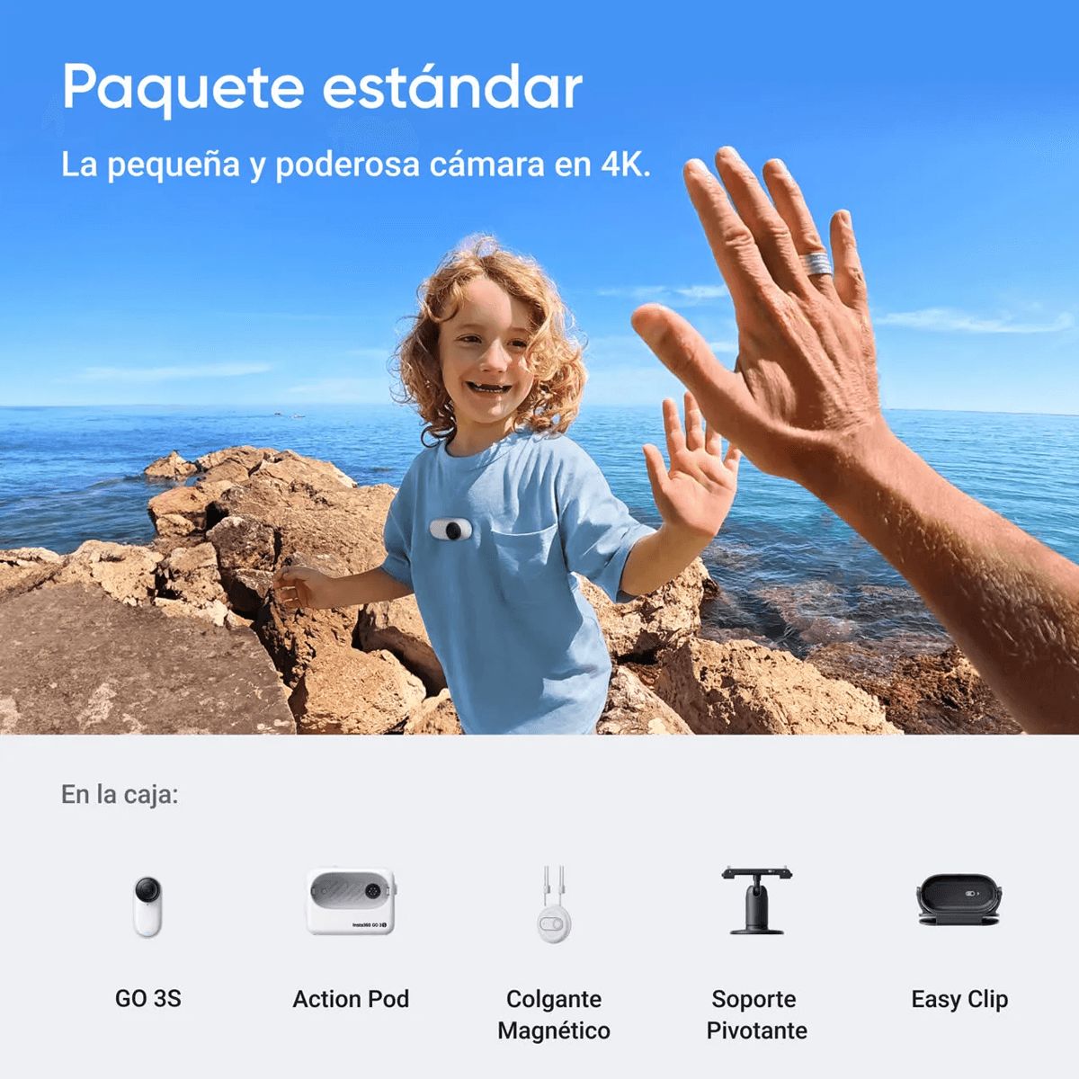 Cámara Insta360 GO 3S Arctic 128GB 4K White