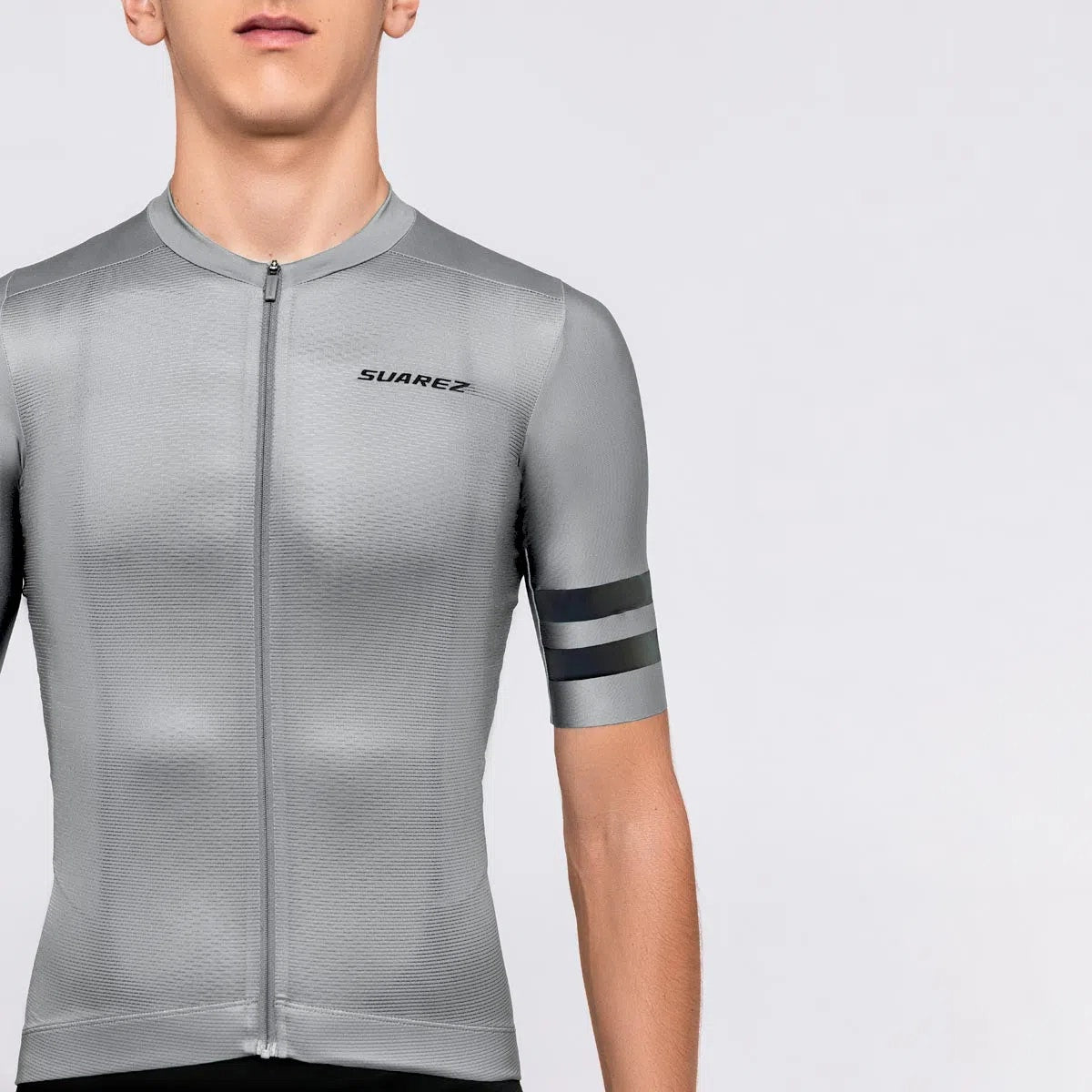 Jersey Ciclismo M/C Hombre Suarez Solid Gray Pearl 2.4