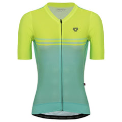 Jersey Ciclismo M/C Mujer GW Alta Visibilidad Turqueza