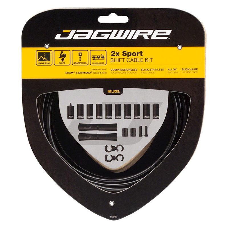 Kit Funda y Guaya de Cambios Jagwire Sport 2X Negro