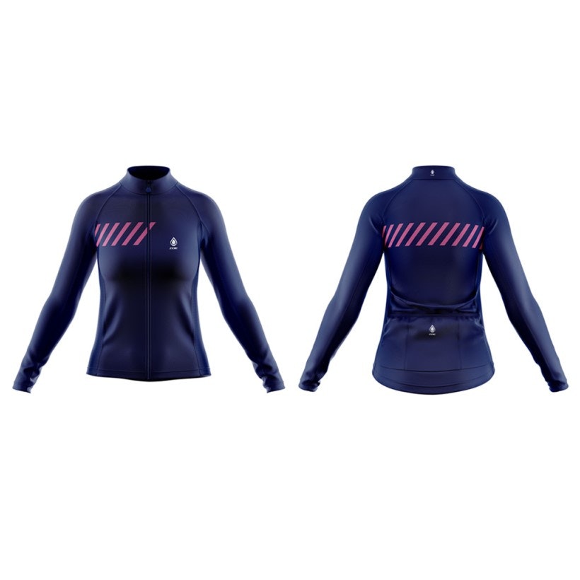 Jersey Ciclismo M/L Mujer GW Crosswalk Azul Oscuro