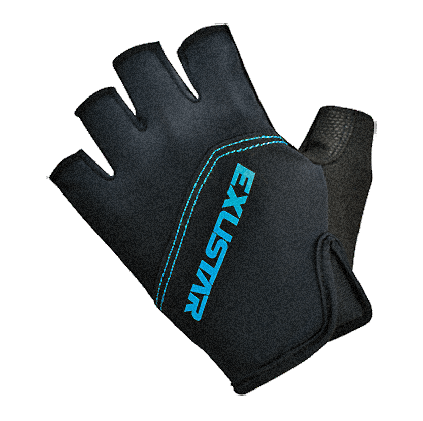 Guantes Ciclismo Exustar DC S/Velcro Negro/azul