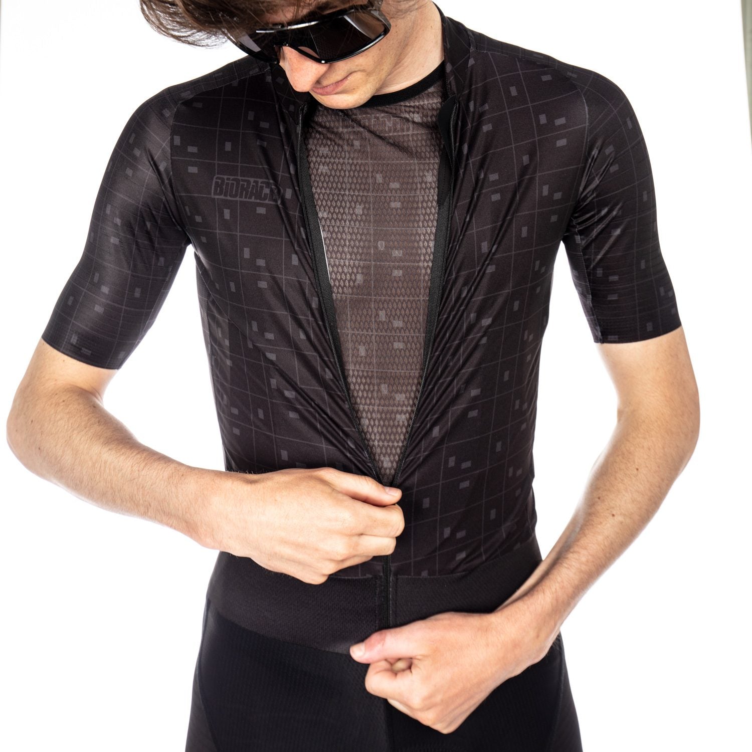 Jersey Ciclismo M/S Bioracer Interior Bit Map Hombre Black