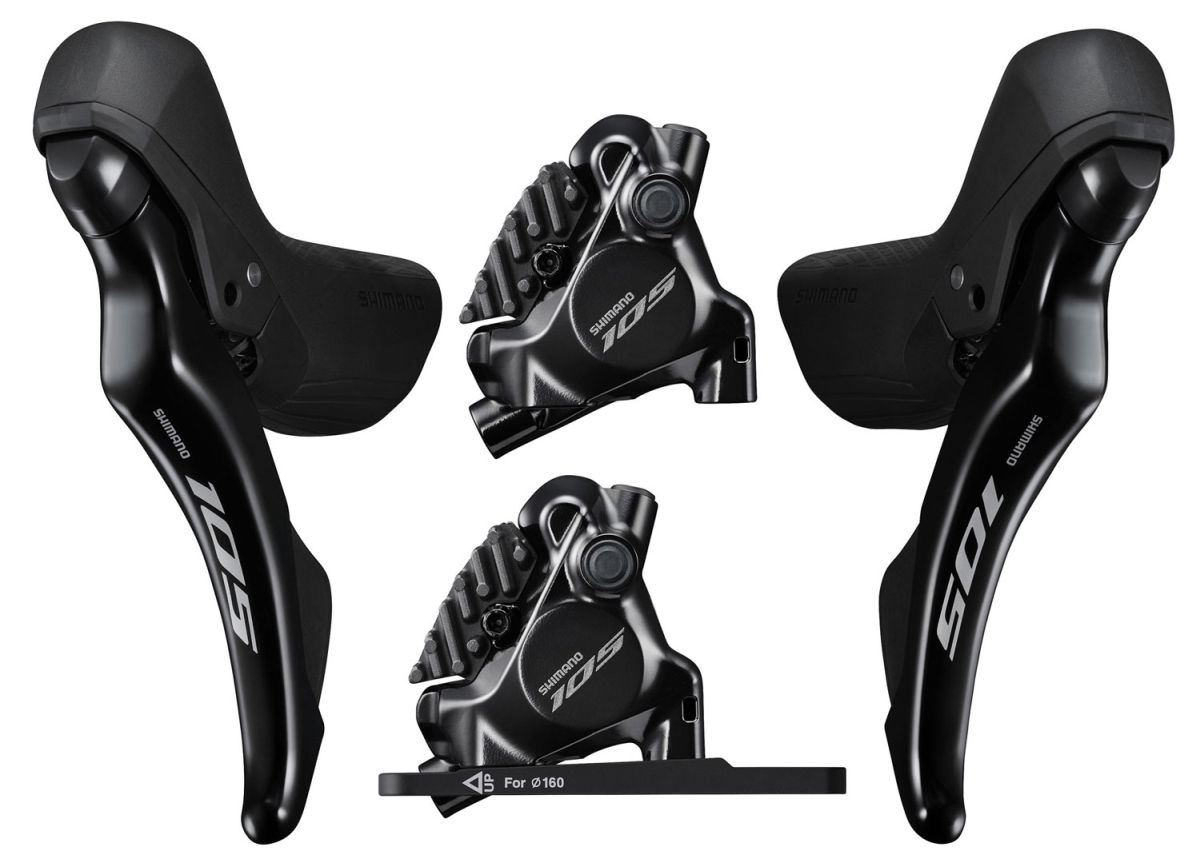 Juego de Freno Disco Shimano Ruta 105 ST-R7120+BR-R7170 12V