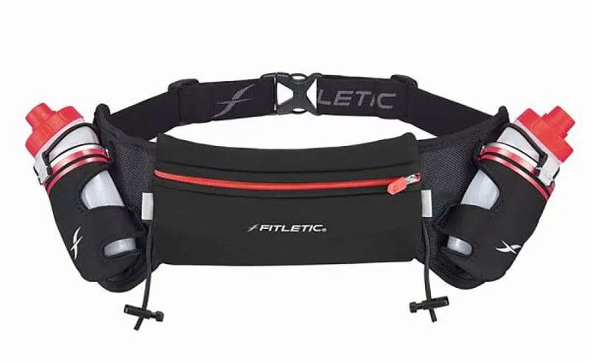 Cinturón De Hidratación Fitletic 16oz Hidra Negro/Rojo