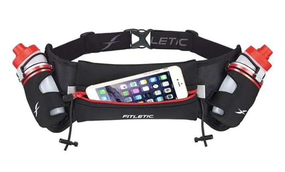 Cinturón De Hidratación Fitletic 16oz Hidra Negro/Rojo