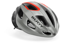 Casco Ciclismo Rudy Project Strym GreyMetallic-RedFluo Shiny