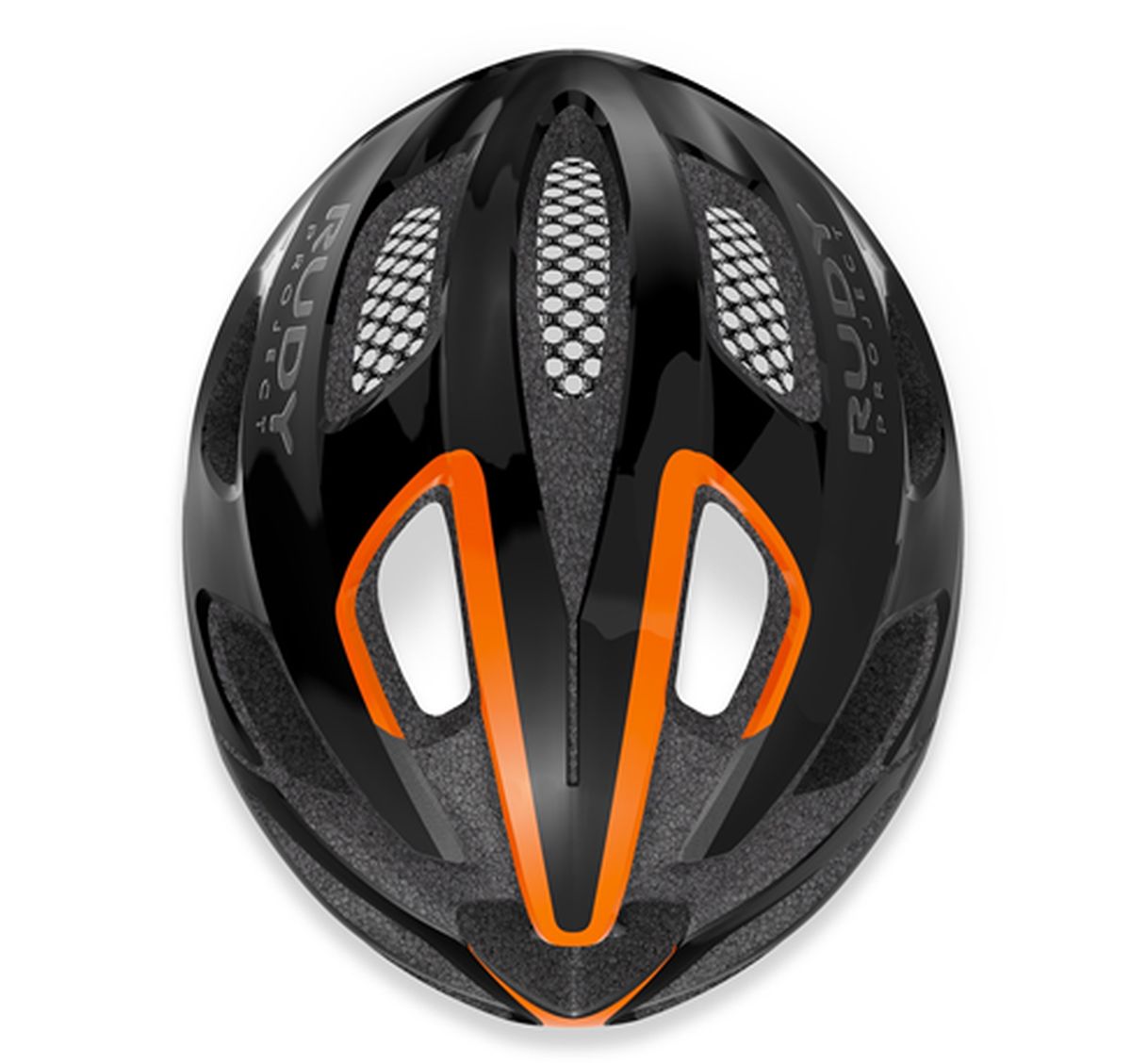 Casco de Ciclismo Rudy Project Strym Black-Orange Shiny