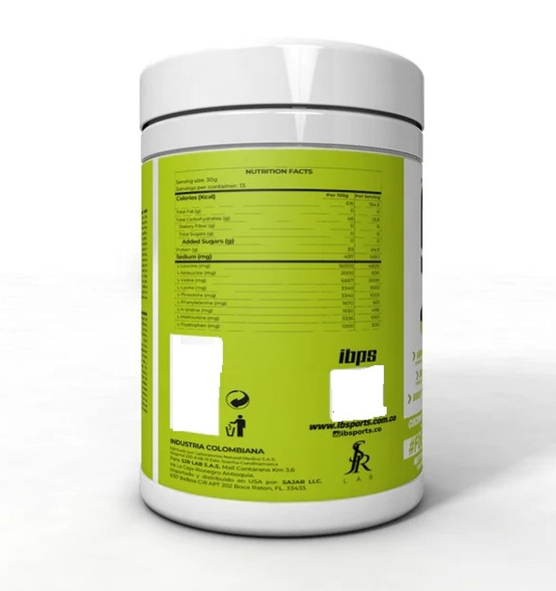 IB Active EAA Bebida Aminoácidos 400g/13 P Limonada de Coco