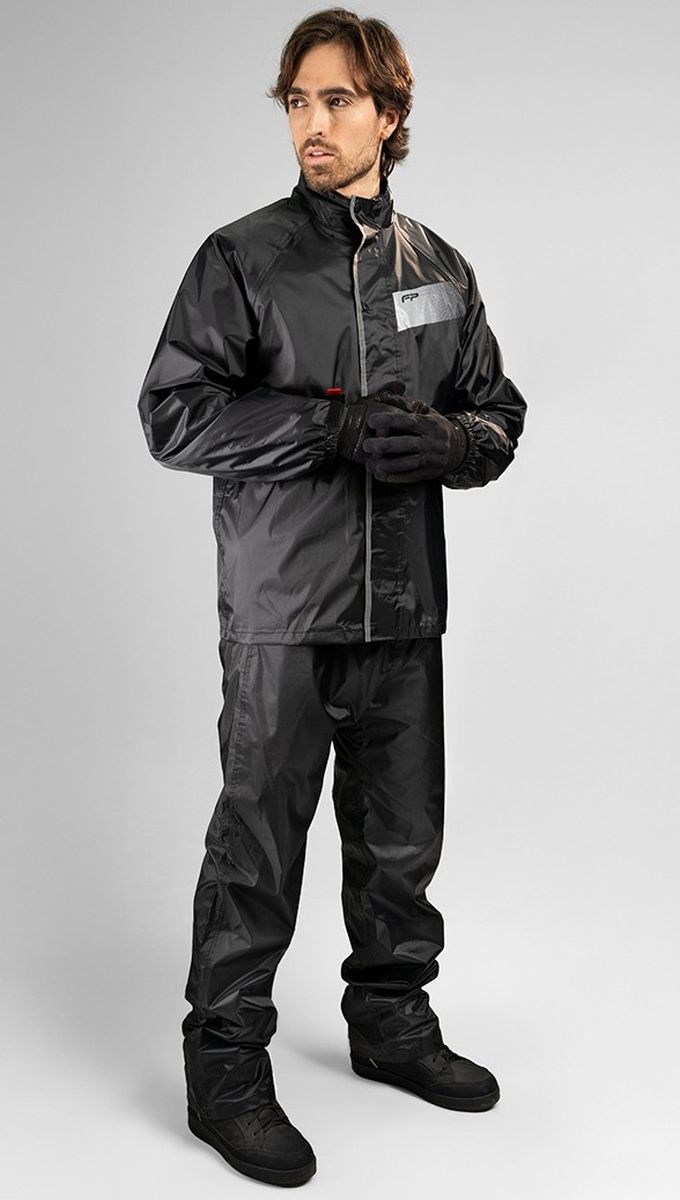 Impermeable FP Storm Moto Negro Liviano PVC