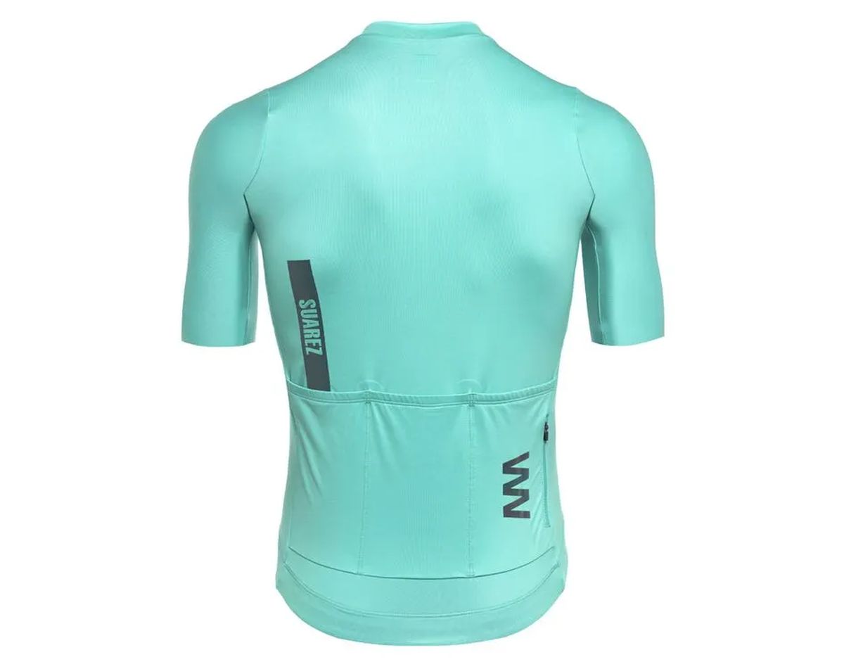 Jersey De Ciclismo M/C Hombre Suarez Solid Cream Turquoise
