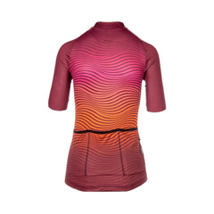 Jersey de Ciclismo Bioracer Vesper SS Mujer Bordeaux Orange