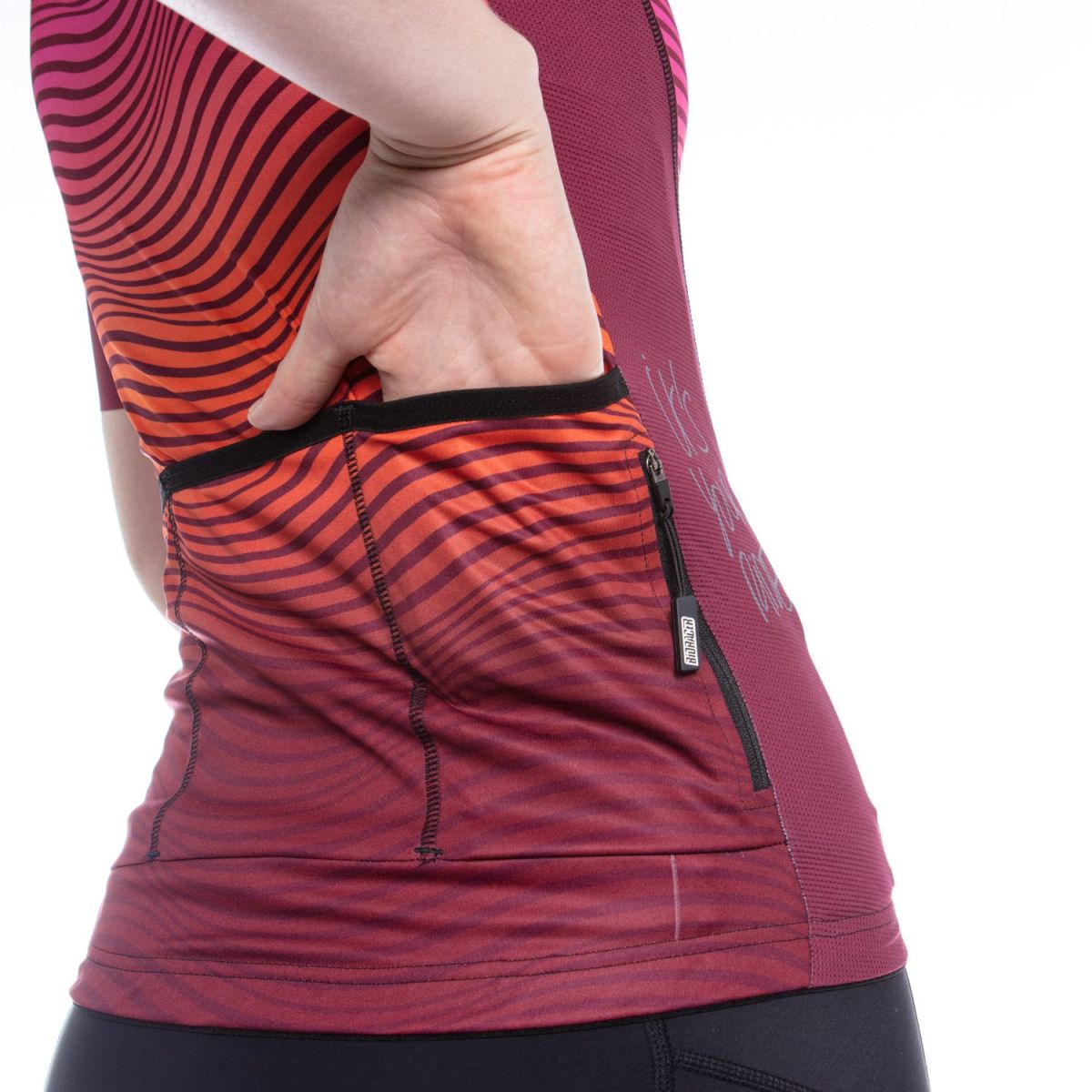 Jersey de Ciclismo Bioracer Vesper SS Mujer Bordeaux Orange