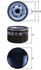 Filtro de Aceite Moto Mahle R1200R/R1200GS/F700/800GS