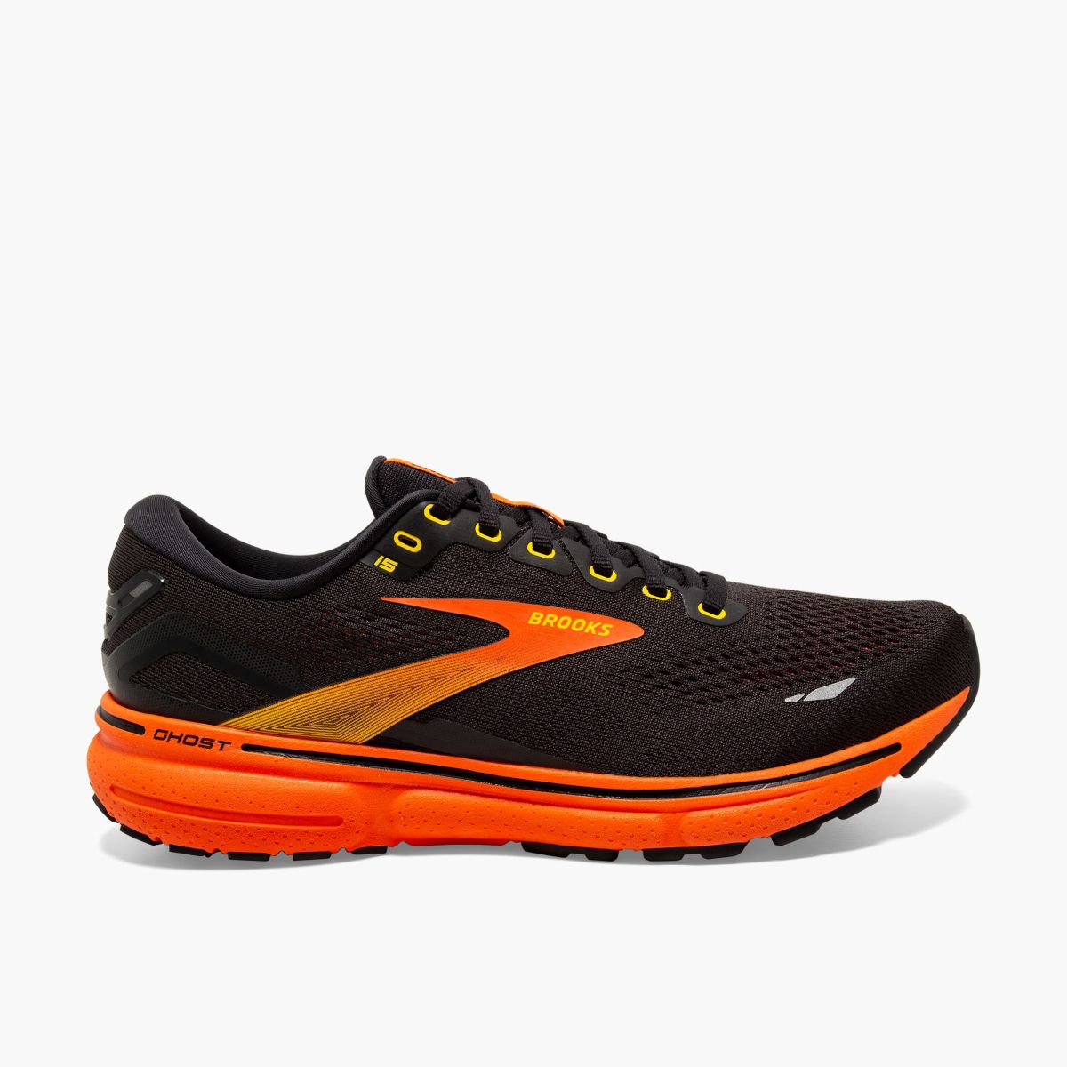Tenis Brooks Ghost 15 Hombre Black/Yellow/Red