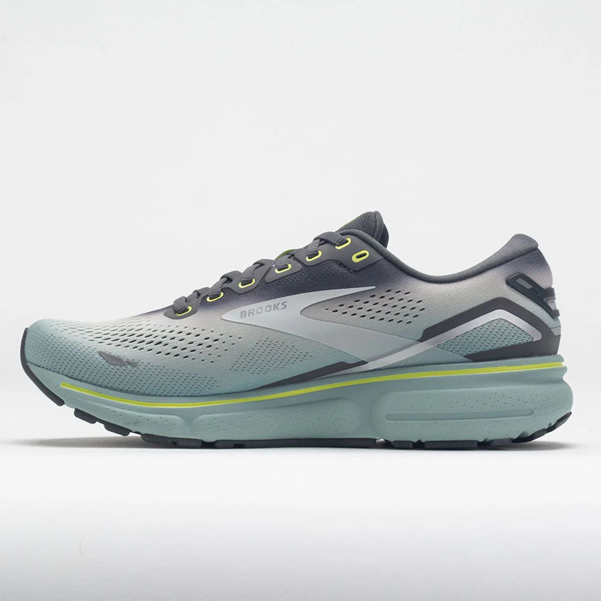 Tenis Brooks Ghost 15 Hombre Gris/Ostra/Azul Nube
