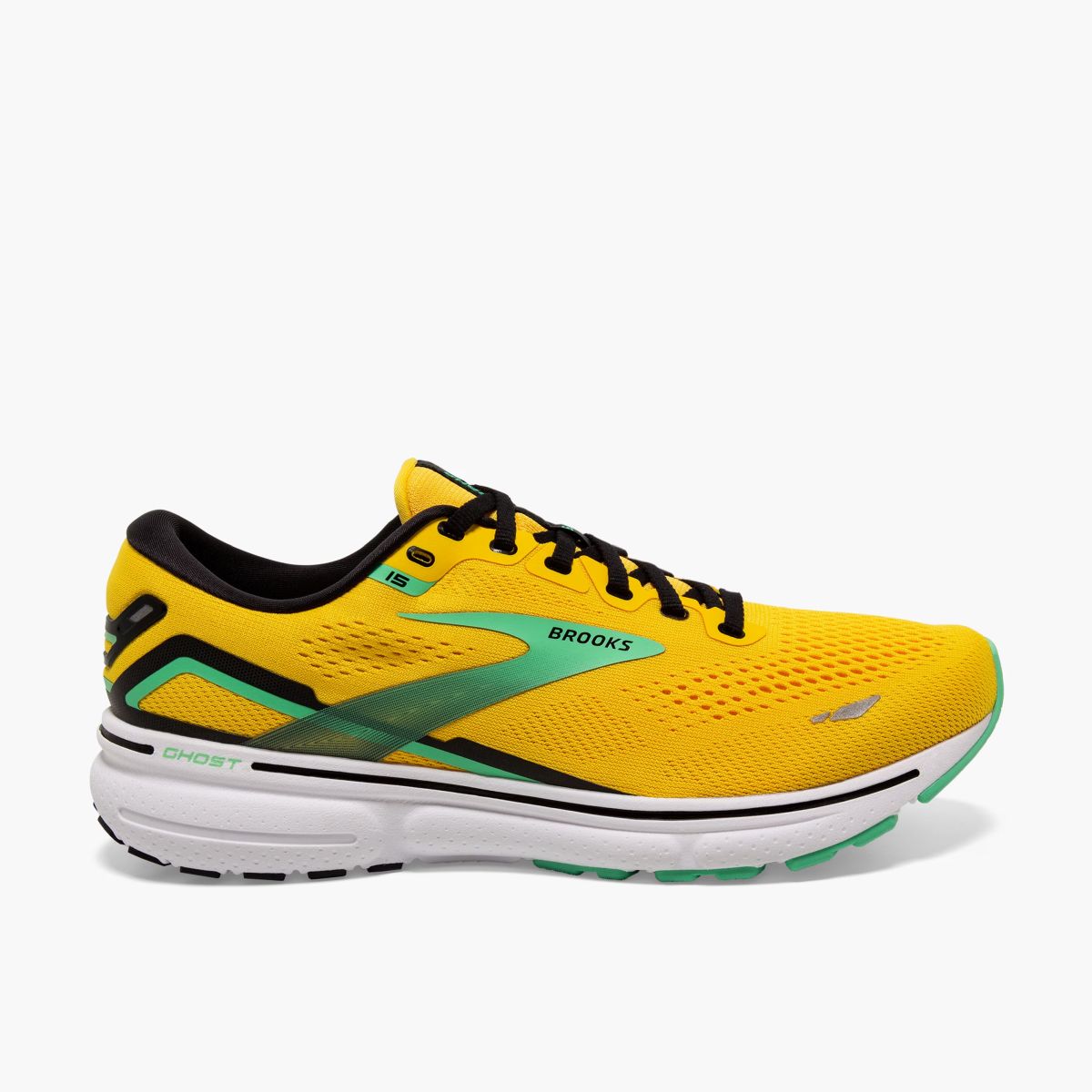 Tenis Brooks Ghost 15 Hombre Lemon Chrome/Black/Springbud