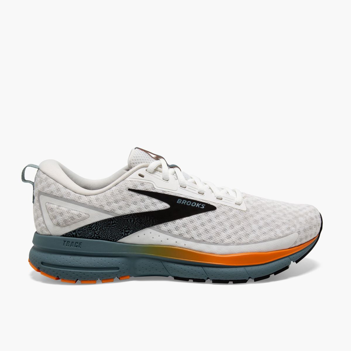 Tenis BrooksTrace 3 Forged Hombre Blanco/Naranja/Azul Duende