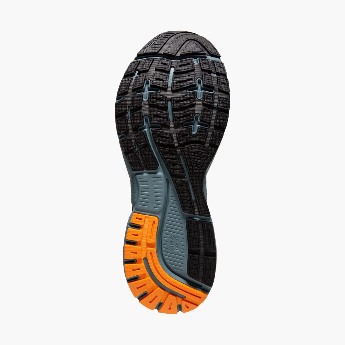 Tenis BrooksTrace 3 Forged Hombre Blanco/Naranja/Azul Duende