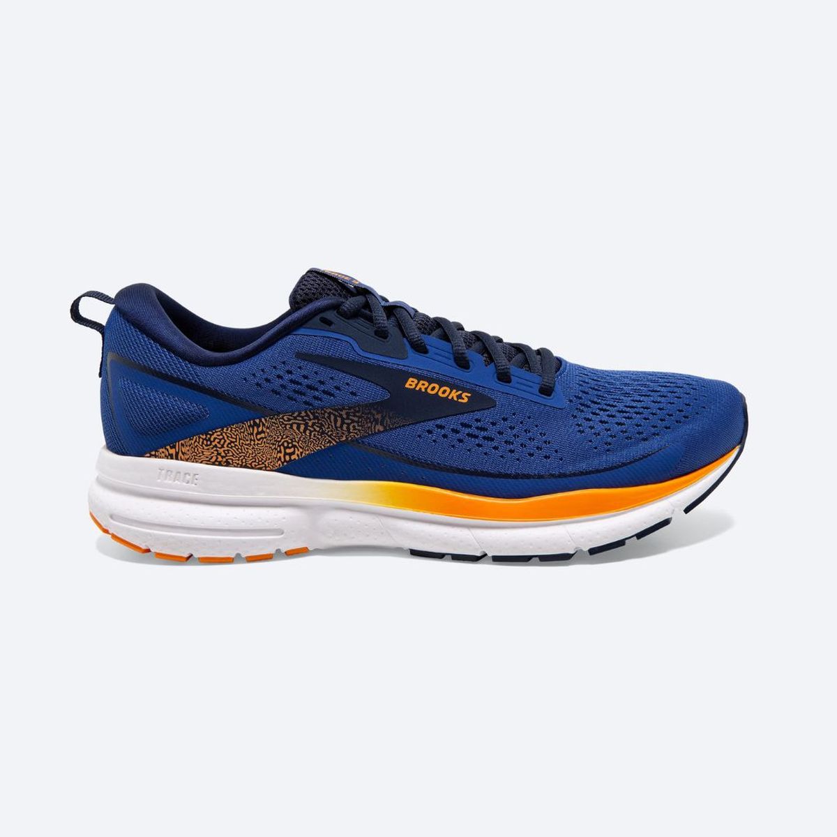 Tenis BrooksTrace 3 Forged Hombre Azul/Abrigo/Naranja
