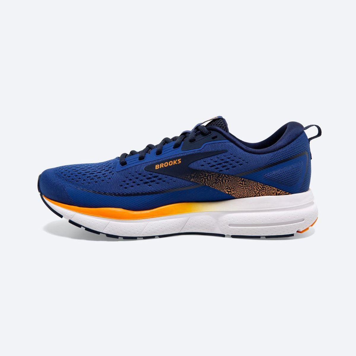 Tenis BrooksTrace 3 Forged Hombre Azul/Abrigo/Naranja