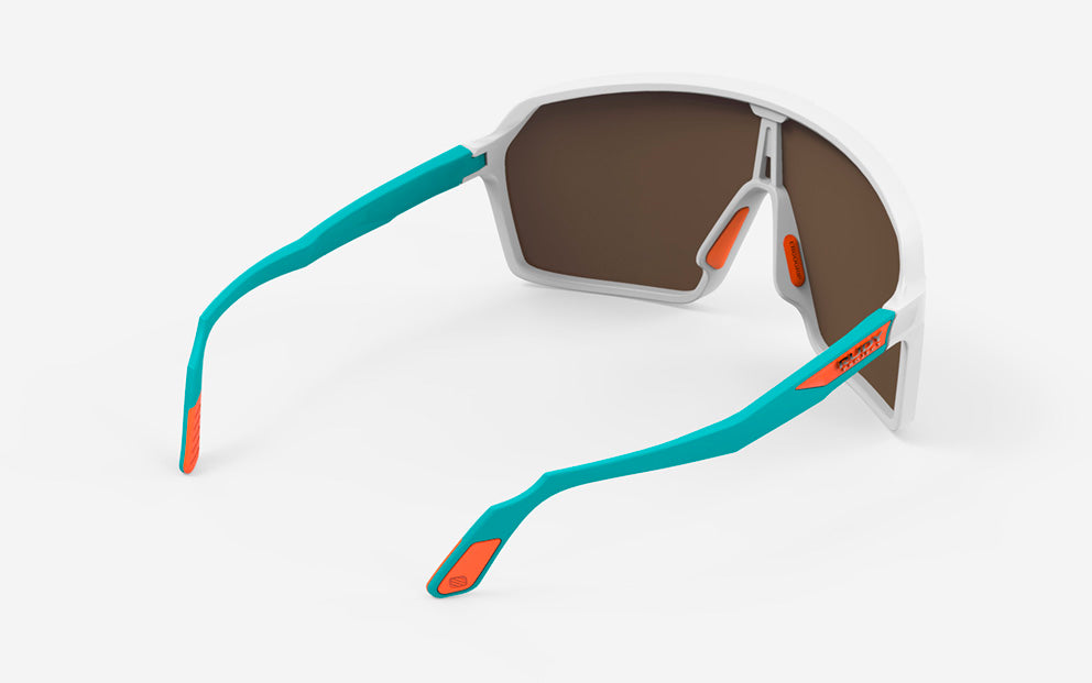 Gafas Ciclismo RudyProject Spinshield White/Emerald Orange