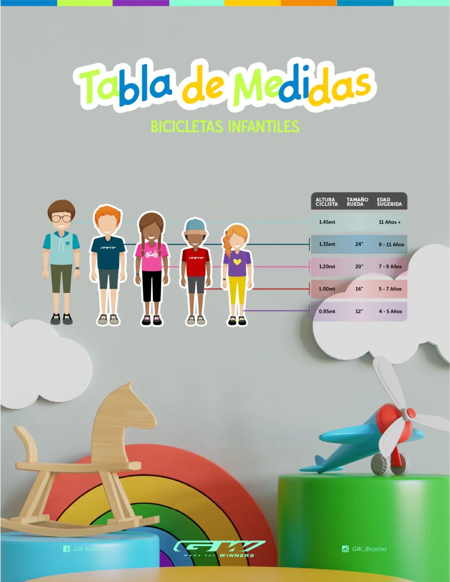 Bicicleta Niño GW 16 Super Hero Verde/Azul