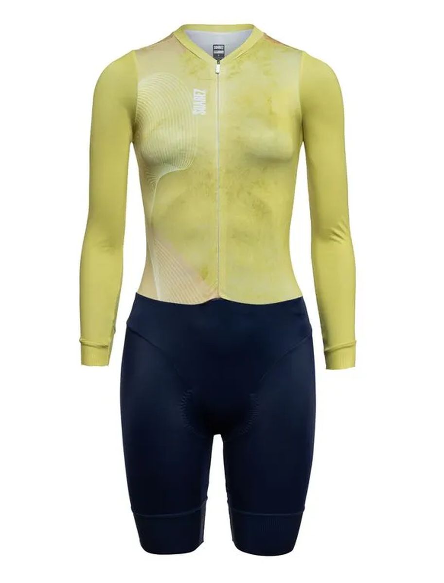 Enterizo de Ciclismo Mujer M/C Suarez Vortex Mango Mint