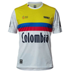 Jersey Ciclismo M/C Unisex Colombia L.A. 2024 Blanca