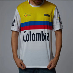Jersey Ciclismo M/C Unisex Colombia L.A. 2024 Blanca